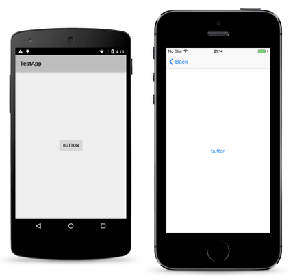 native ios and android buttons
