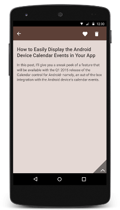 A typical representation of the master-detail scenario. The user is presented with a list of items. Upon selection, the user is navigated to another page where details for the selected item are presented.