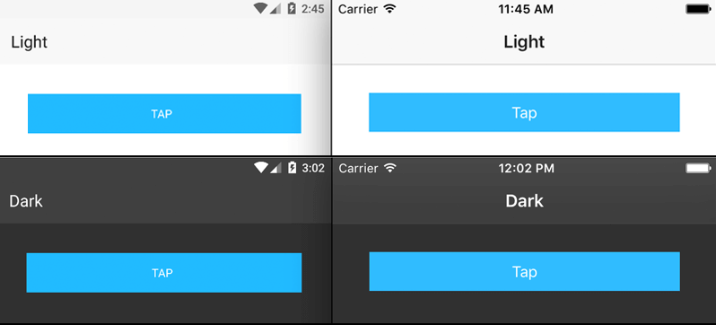 nativescript core themes