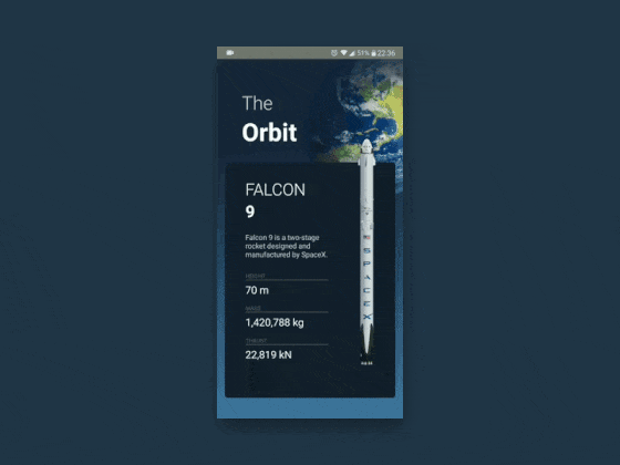 nativescript uplabs challenge example - spacex
