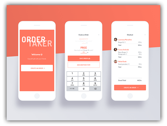 nativescript uplabs challenge example - order