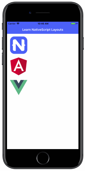 stack layout example