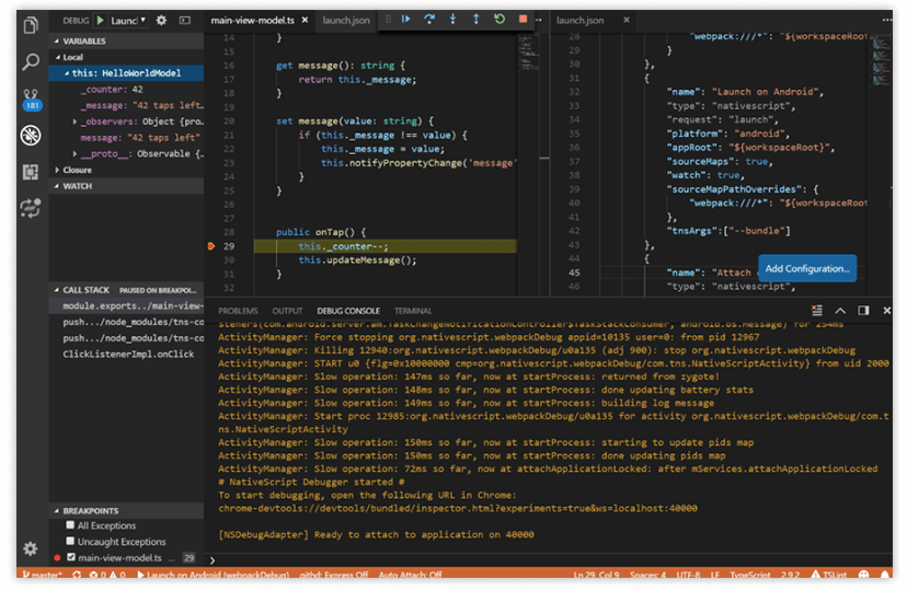 visual studio code extension debugging