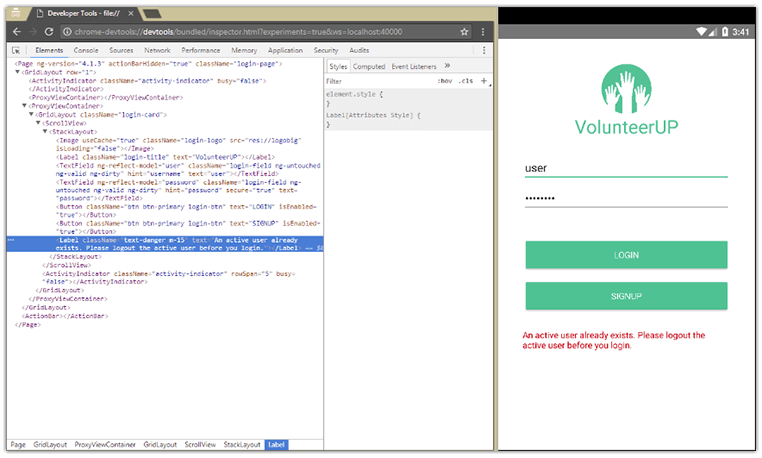 chrome devtools elements debugging