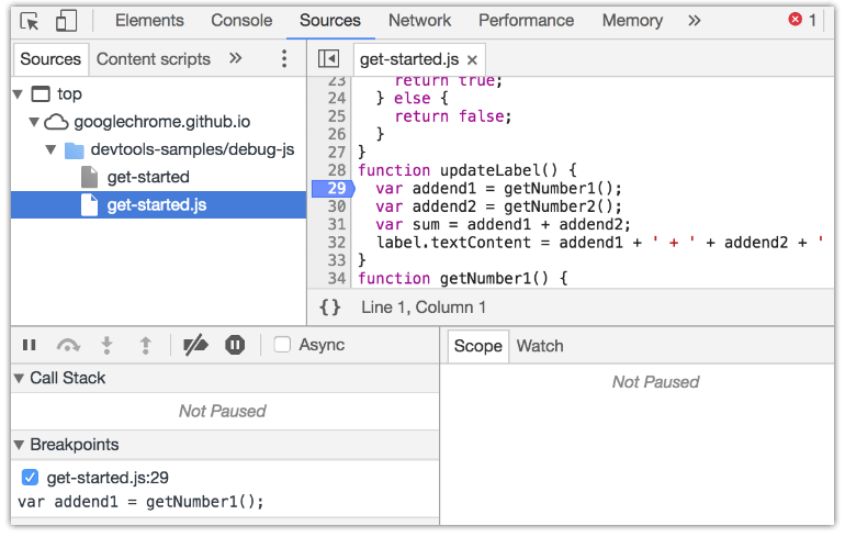 sidekick debug with breakpoints