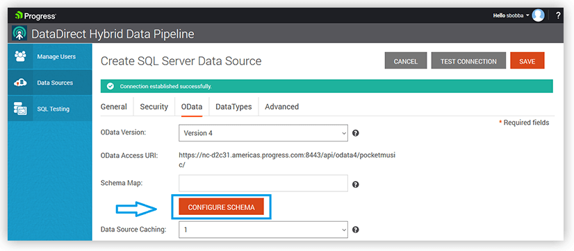 odata configure schema