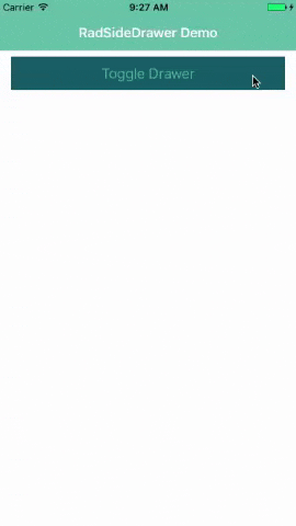 sidedrawer position ios