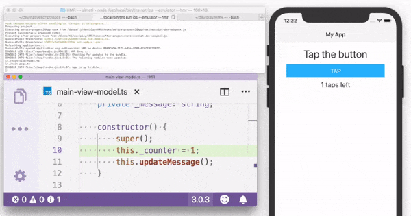 nativescript hot module replacement